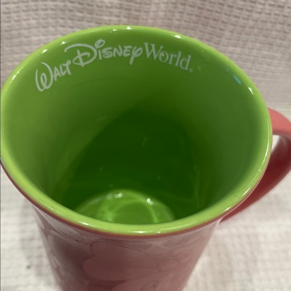 WALT DISNEY WORLD Minnie Mouse Pink and Lime Green Coffee Tea Mug 16oz - Picture 5 of 11